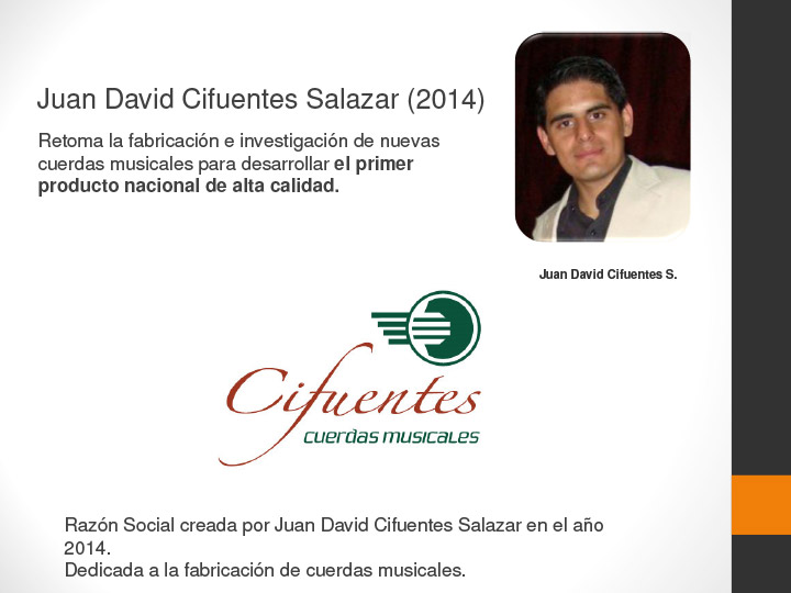 Historia Cifuentes Strings Slide 4 - 2014